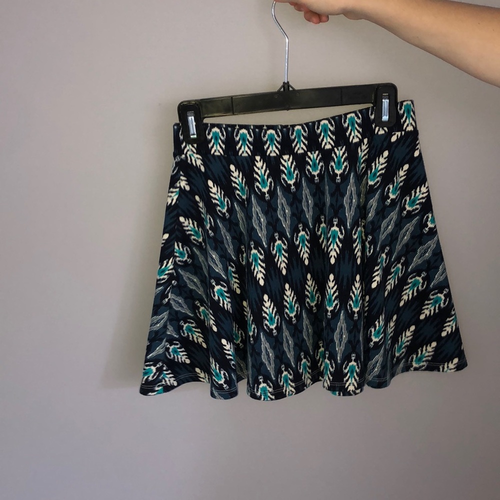 blue mini skirt